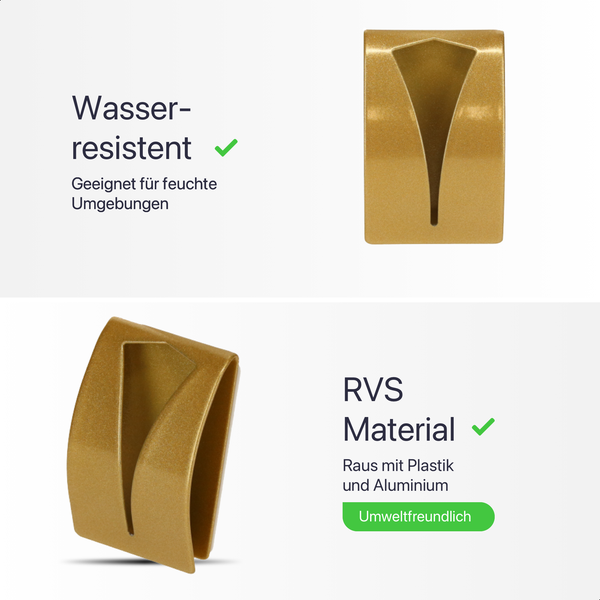 EAVY Handtuchhaken Edelstahl Gold Selbstklebend 2er Pack