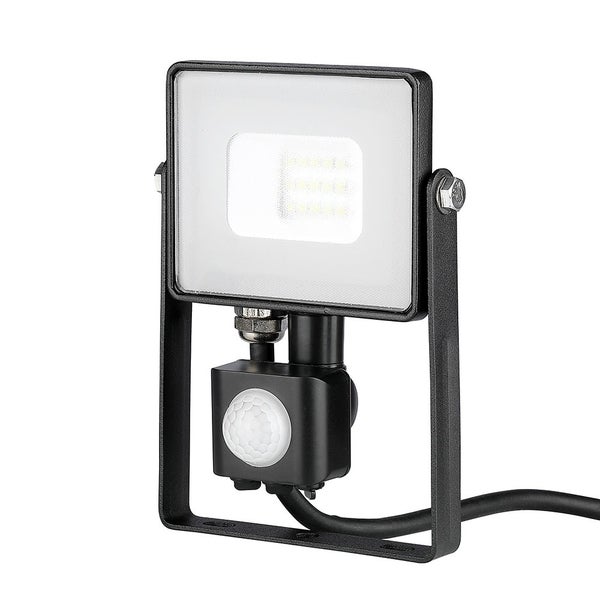 V-TAC VT-10-S-B - Drehbare LED-Flutlichtstrahler mit PIR-Sensor - Samsung - IP65 - Schwarz -