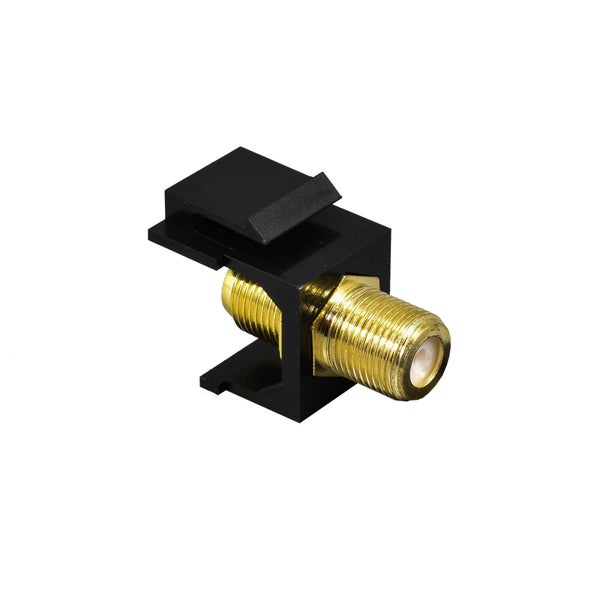 ProfiPatch Keystone F-Verbinder TV SAT Antenne F-Buchse schwarz Trägerrahmen Keystone-Panel