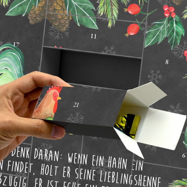 Mr. & Mrs. Panda Befüllbarer Adventskalender Hahn Korn - Schwarz