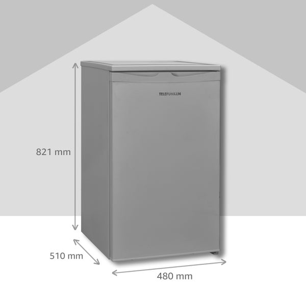 Telefunken CF-34-101-S Gefrierschrank 63 Liter Nutzinhalt Tiefkühlschrank klein silber