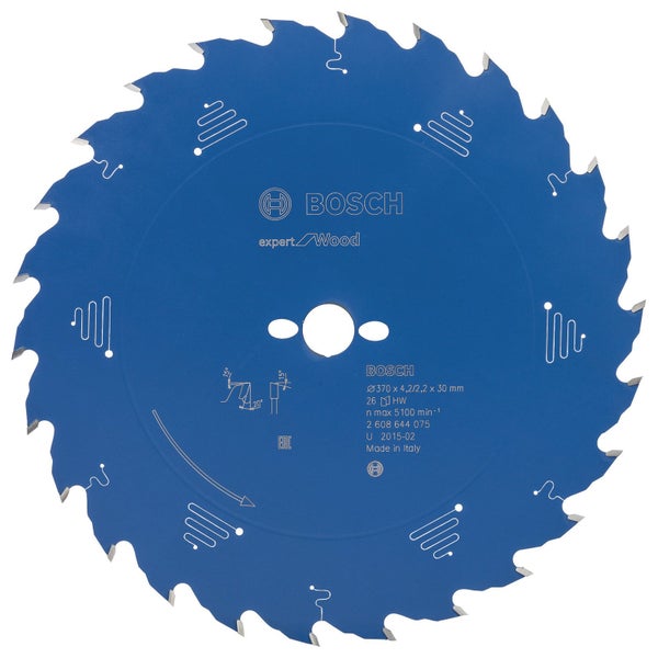 Bosch Kreissägeblatt Expert for Wood für Handkreissägen 370 x 30 x 4,2 mm 26 - 2608644075
