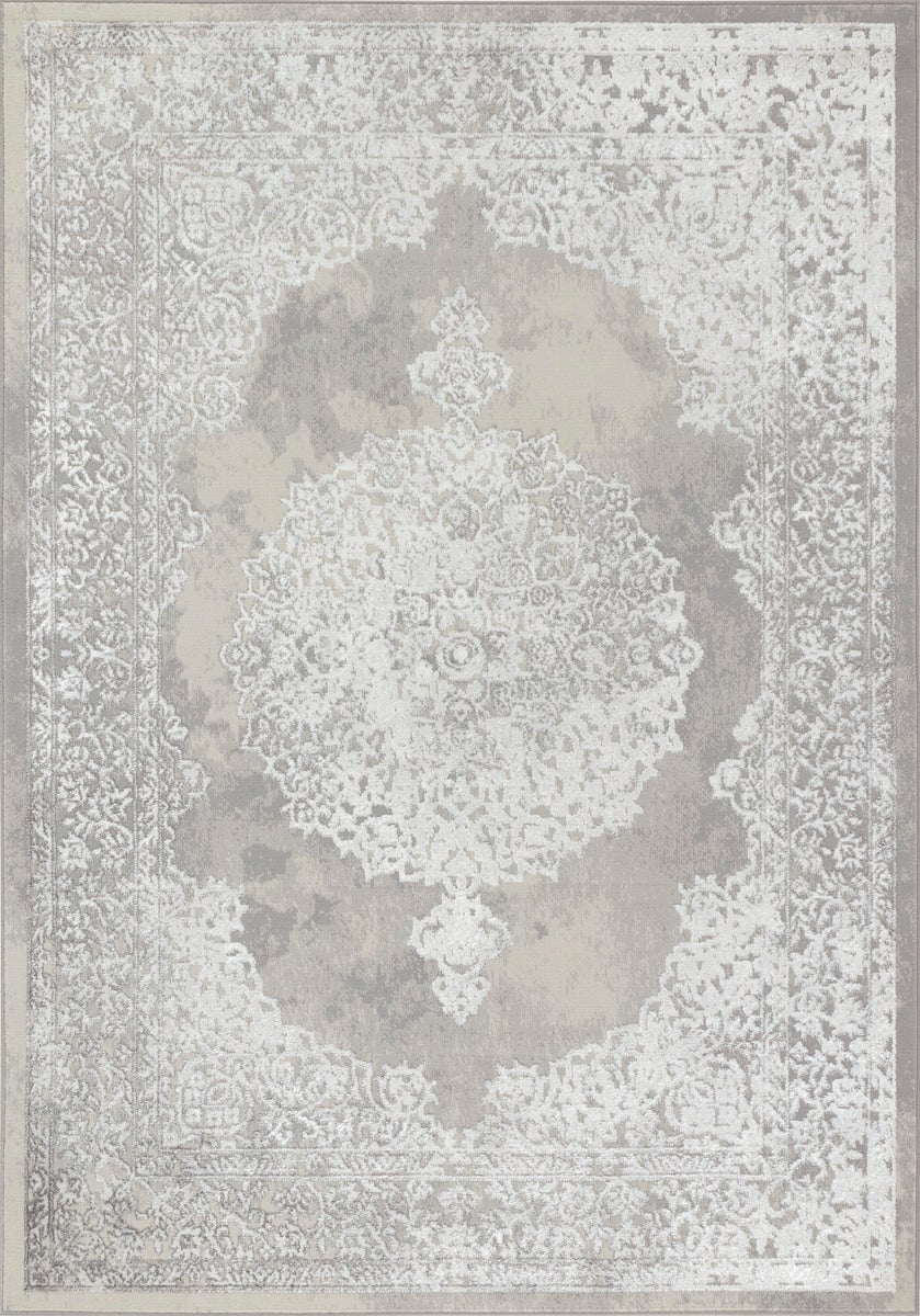 Vintage Orientalischer Teppich - Weiß/Grau - 120x170cm - DEFNE