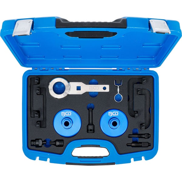 BGS Technic Werkzeugsatz in geöffnetem, blauem Koffer
