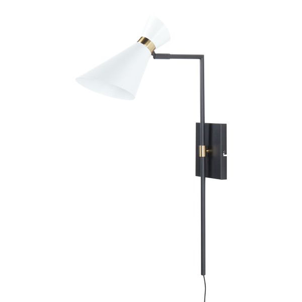 Wandlampe MELAWI verstellbar Metall Weiß