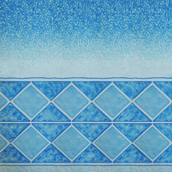 Poolfolie mit blauem Fliesenmuster