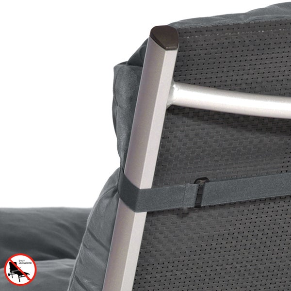 Beautissu Flair RL Rollliegenauflage 190x60x8cm Graphitgrau