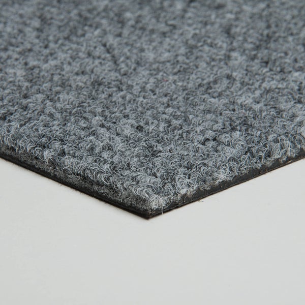 Teppichboden als Fliesen selbstliegend Nadelvlies Teppich Fliesen in Hellgrau für Gewerbe und Büro Selbstliegende Teppichbodenfliesen in 50x50 cm