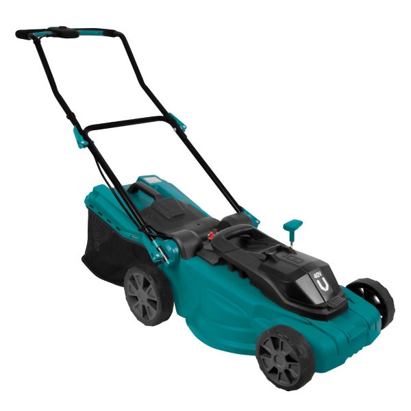 VONROC Rasenmäher 40V - 38cm Schnittbreite - Zentrale Höhenverstellung - Inkl. zwei 4.0Ah Akkus und Doppel-Schnellladegerät