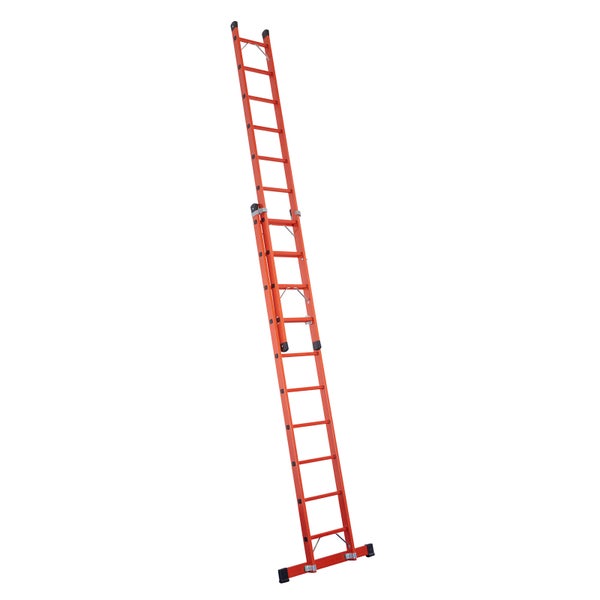 Ausziehbare Anlegeleiter aus Glasfaser mit Sprossen für den professionellen Einsatz