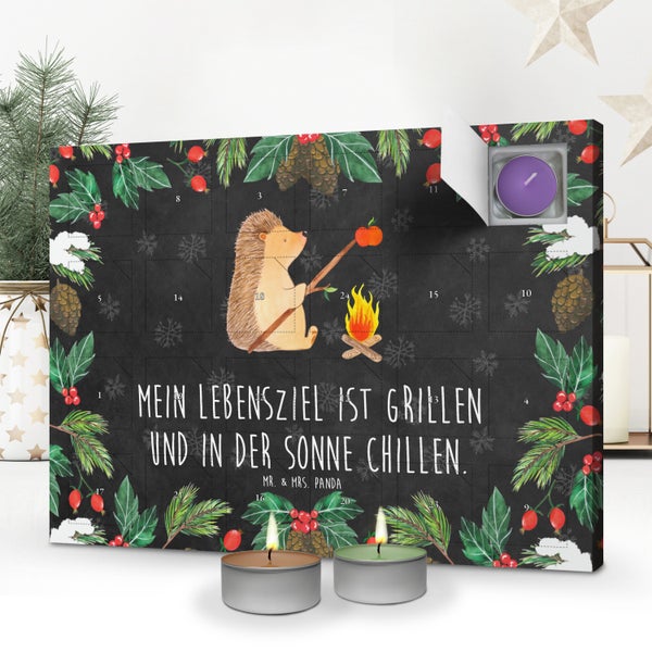 Mr. & Mrs. Panda Duftkerzen Adventskalender Igel Grillen - Schwarz