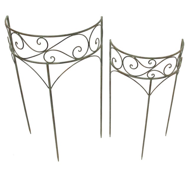 FRANK FLECHTWAREN | Pflanzenstütze Antik, 2er Set, METALL, 35 x 18 x65 cm, 45 x 22 x 76 cm