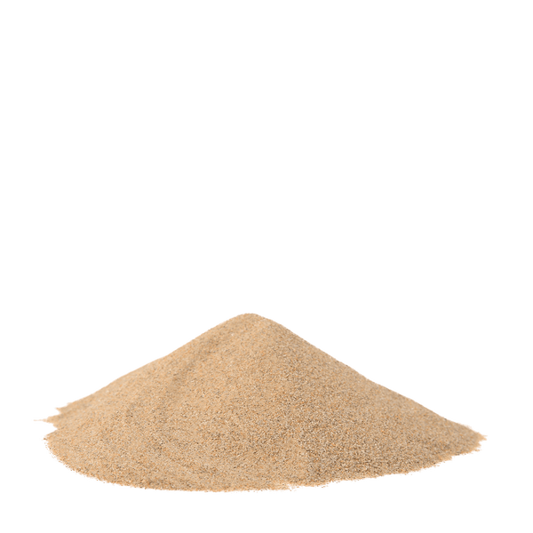 Ein kleiner Haufen feiner Sand für Bauarbeiten oder als Spielsand.