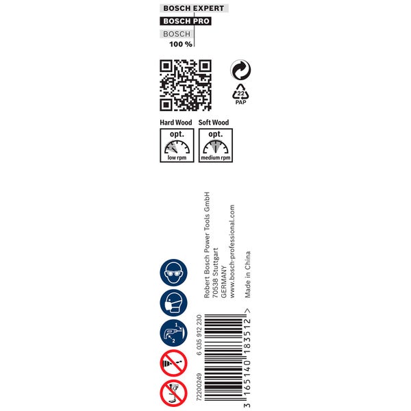 Bosch Logo Holzspiralbohrer mit 12 mm Durchmesser in Verpackung