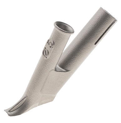 Steinel Schnellschweißdüse für Heißluftgebläse aus Edelstahl mit einem Durchmesser von 5 Millimeter.