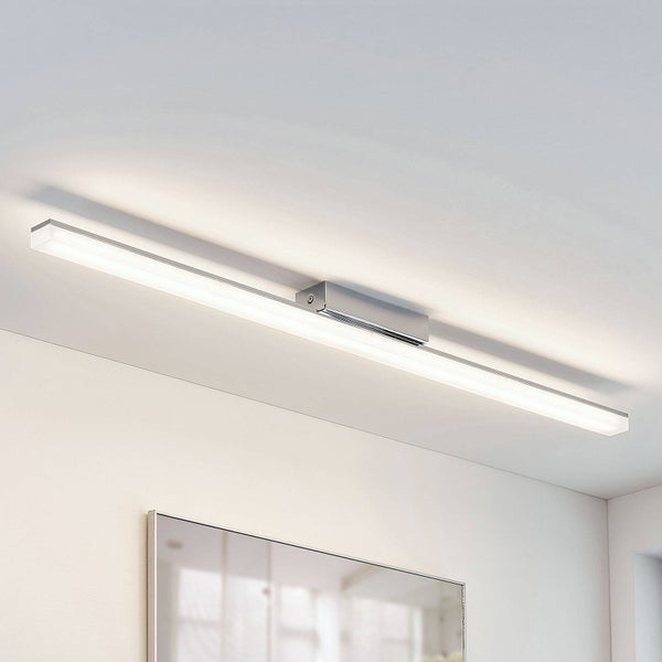Lindby LED Deckenlampe Levke dimmbar (spritzwassergeschützt (Modern) in Weiß aus Metall, - Bad Deckenleuchte Lampe Badezimmerleuchte