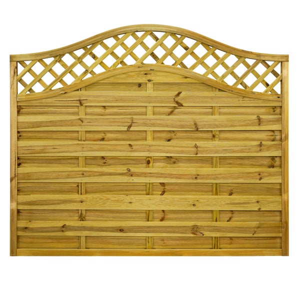 Holzzaun mit Lattenzaun und Rankgitter