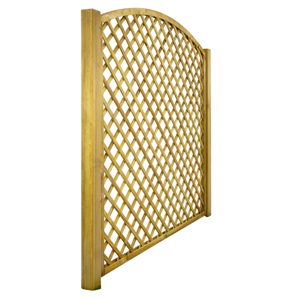 Holzzaun mit Rankgitter für den Garten