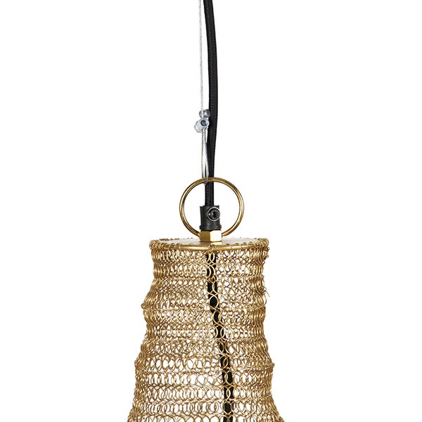 Hängelampe aus Metallgeflecht