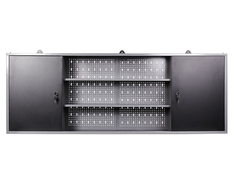 Schlüsselkasten mit zwei abschließbaren Türen und Lochblech-Rückwand