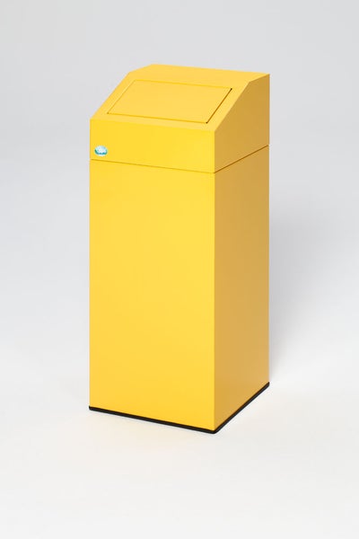 PROREGAL Selbstlöschender Wertstoffsammler Wertstoffe 47 Liter HxBxT 79 x 32 x 32 cm Verzinkter Stahl Gelb
