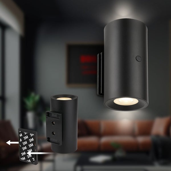 LED Wandleuchte Wandlampe ohne Stromanschluss Bewegungsmelder Akku ohne Bohren