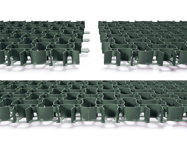 4x Rasengitter Paddockplatte 50x50 cm Reitplatzmatten Rasenmatten Rasenwaben Kiesgitter Parkplatzrasen 1 m²