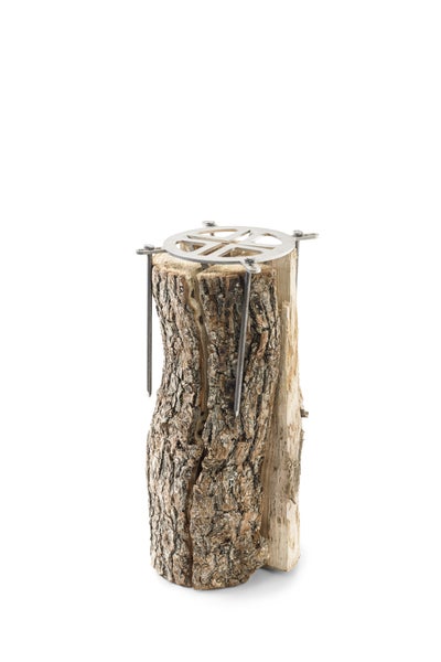 The Favilla Naicam Kochaufsatz für Schwedenfeuer – Edelstahl, 3 mm stark – Tragbarer Kochaufsatz mit Erdspießen für Outdoor-Kochen, Camping, Wandern & Angeln