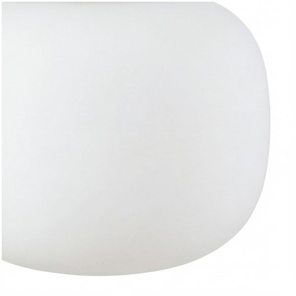 Weißes, gewölbtes Ersatzglas für Leuchten.