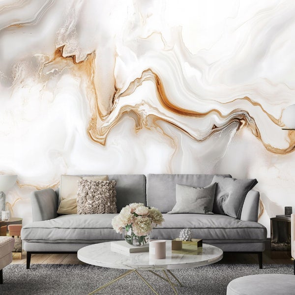 Fototapete Marmor Steinwand Wohnzimmer Vlies Tapete 400x280 cm