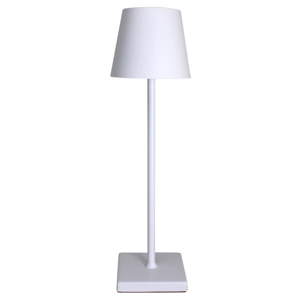 LED Lampe 2 in 1 Tischlampe und Flaschenlampe in Einem, Farbe Weiss, kabellos, dimmbar, aufladbar USB, zum Aufstecken auf Flaschen oder als Tischleuchte für zu Hause, Restaurants, Hotels, Bars