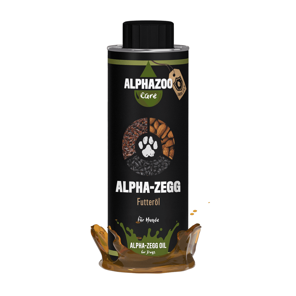 ALPHAZOO Alpha-Zegg Futteröl 250ml für Hunde I Begleitung im Frühling und Sommer