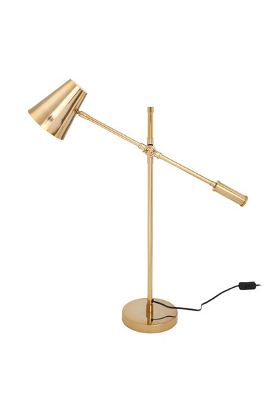 Minimalistische Tischlampe Gold, Tischleuchte modern | Wohnzimmer Esszimmer Leuchte