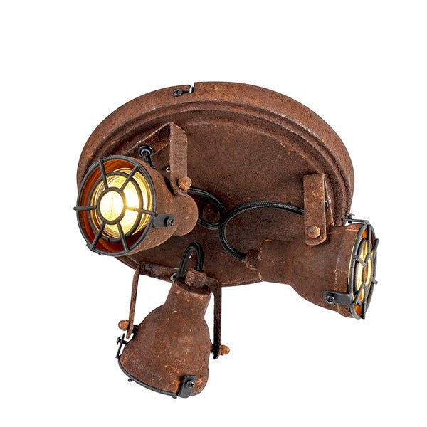 Deckenleuchte im Vintage Design mit drei Strahlern