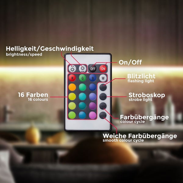 RGB-LED-Band, 3m, 90xRGB-LED/0,11W