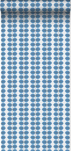 Borastapeter Tapete Blätter Graublau - 53 cm x 10.05 m - 660681