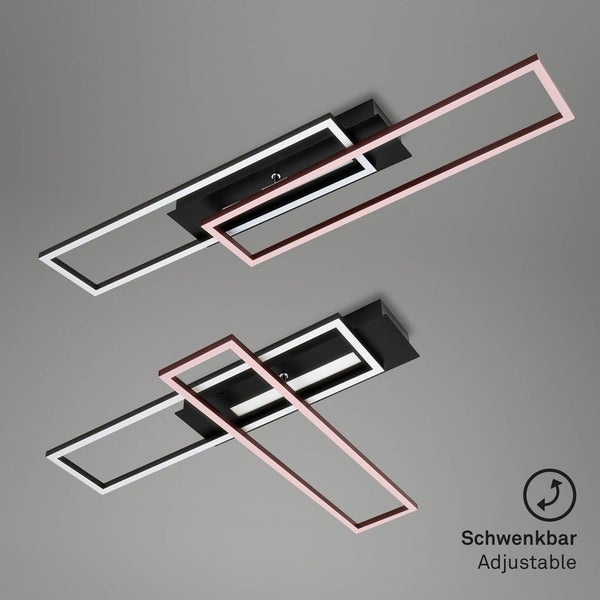 LED Deckenleuchte BRILONER LEUCHTEN FRAME MID, 40 W, 4400 lm, IP20, schwarz, Metall-Kunststoff, 82,7 x 19 x 8 cm