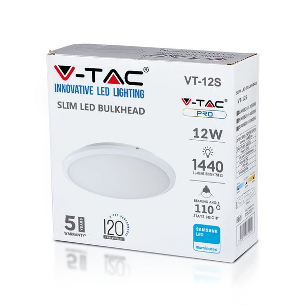 Verpackung einer V-Tac LED Slim Bulkhead Leuchte