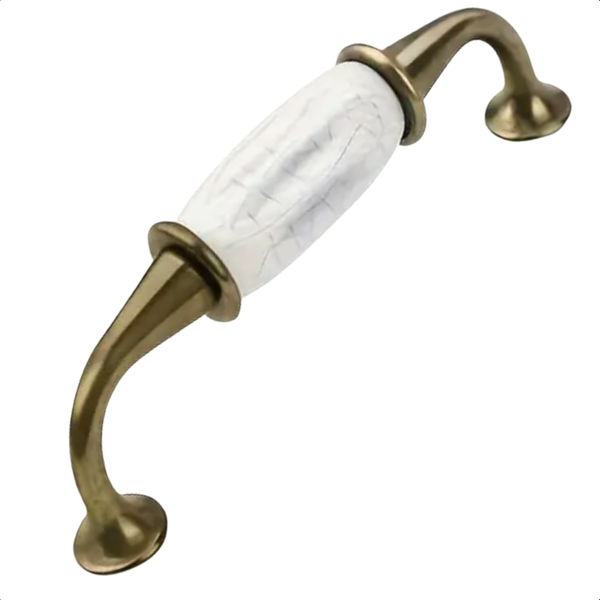 Möbelgriff aus Keramik und Metall