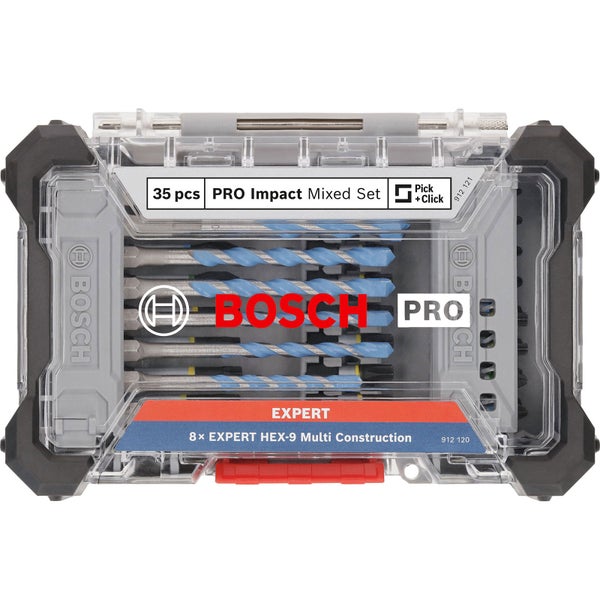 Bosch 35-teiliges Pro Impact gemischtes Set in transparenter Box