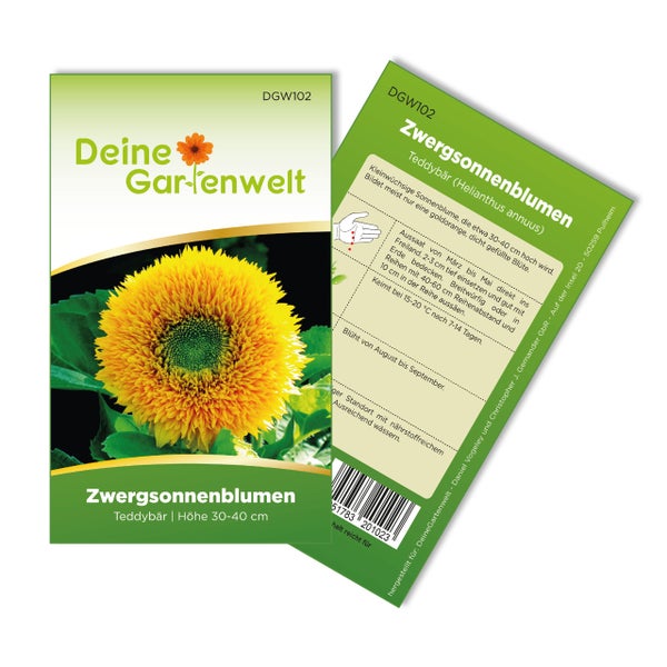 Blumensamen mit Infos: Aussaat März bis Mai, Blüte August bis September, Höhe 30 bis 40 Zentimeter. Inhalt reicht für circa 20 Pflanzen.