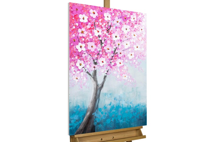 Handgemaltes Gemälde Acrylfarbe 60x90cm Blau
