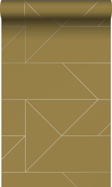 Origin Wallcoverings Tapete grafische Linien Ockergelb - 53 cm x 10.05 m - 347723