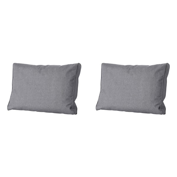 Lounge-Rückenkissen Oxford grau - Ca. 40x60 cm - 2er-Set