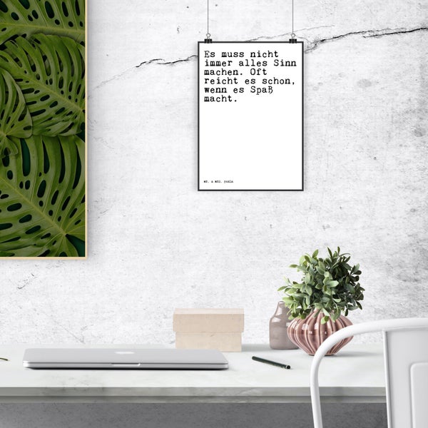 Mr. & Mrs. Panda DIN A4 Poster Es muss nicht immer... - Weiß