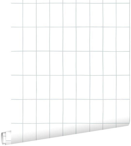 ESTAhome Tapete kleine Fliesen Graublau - 53 cm x 10.05 m - 139029