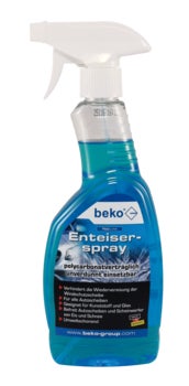 Beko Enteiserspray zur Eisentfernung an Autoscheiben und Scheinwerfern in der Sprühflasche