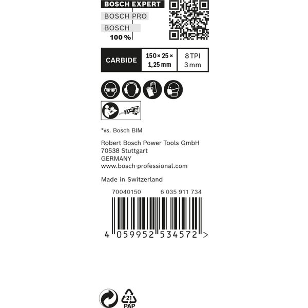 Bosch 10x Expert Thick Tough Metal S 955 CHC Säbelsägeblatt - 2608900367