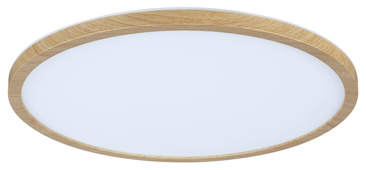 LED Panel Atria Shine IP44 rund 398mm 20,8W 2800lm White Switch Holzoptik