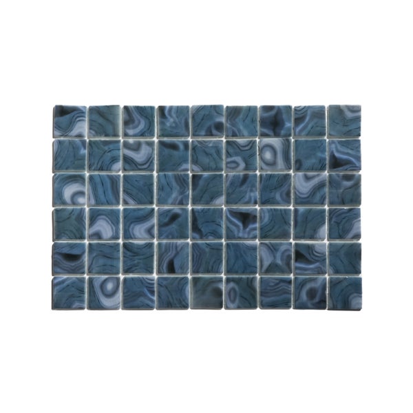 Gepresstes Glasmosaik auf Netz für Badezimmer und Küche 31.5cm x 47,7cm - Modena Praga Pool